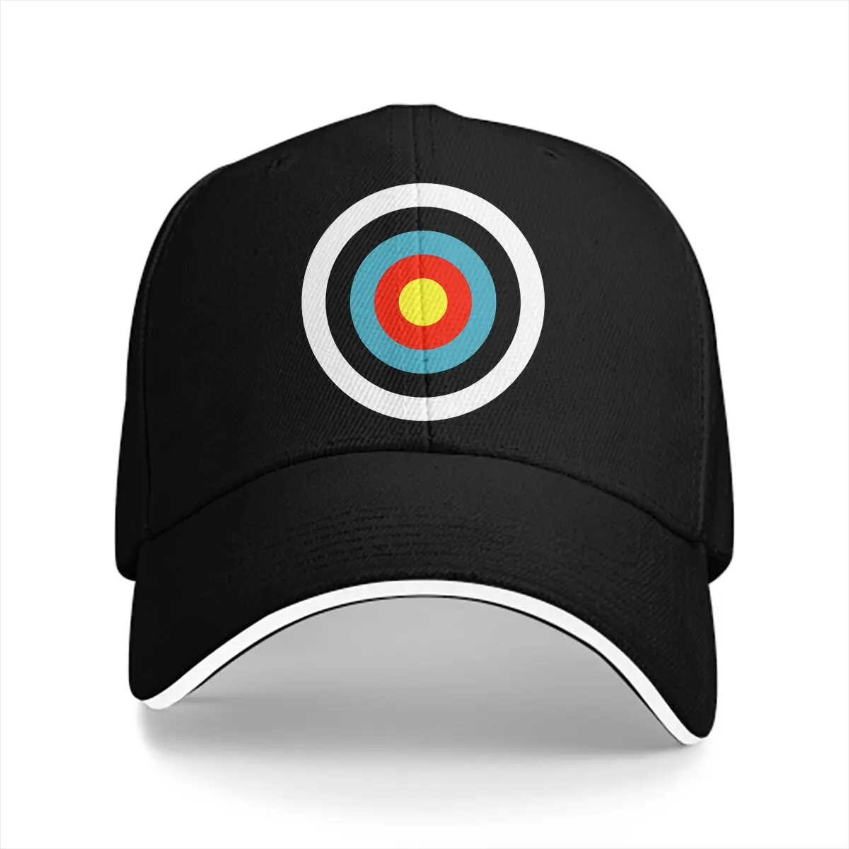 

Pure Color Dad Hats Bullseye Archery Target Shooter Rings Classic Men's Hat Sun Visor Baseball Caps Archery Lover Peaked Cap