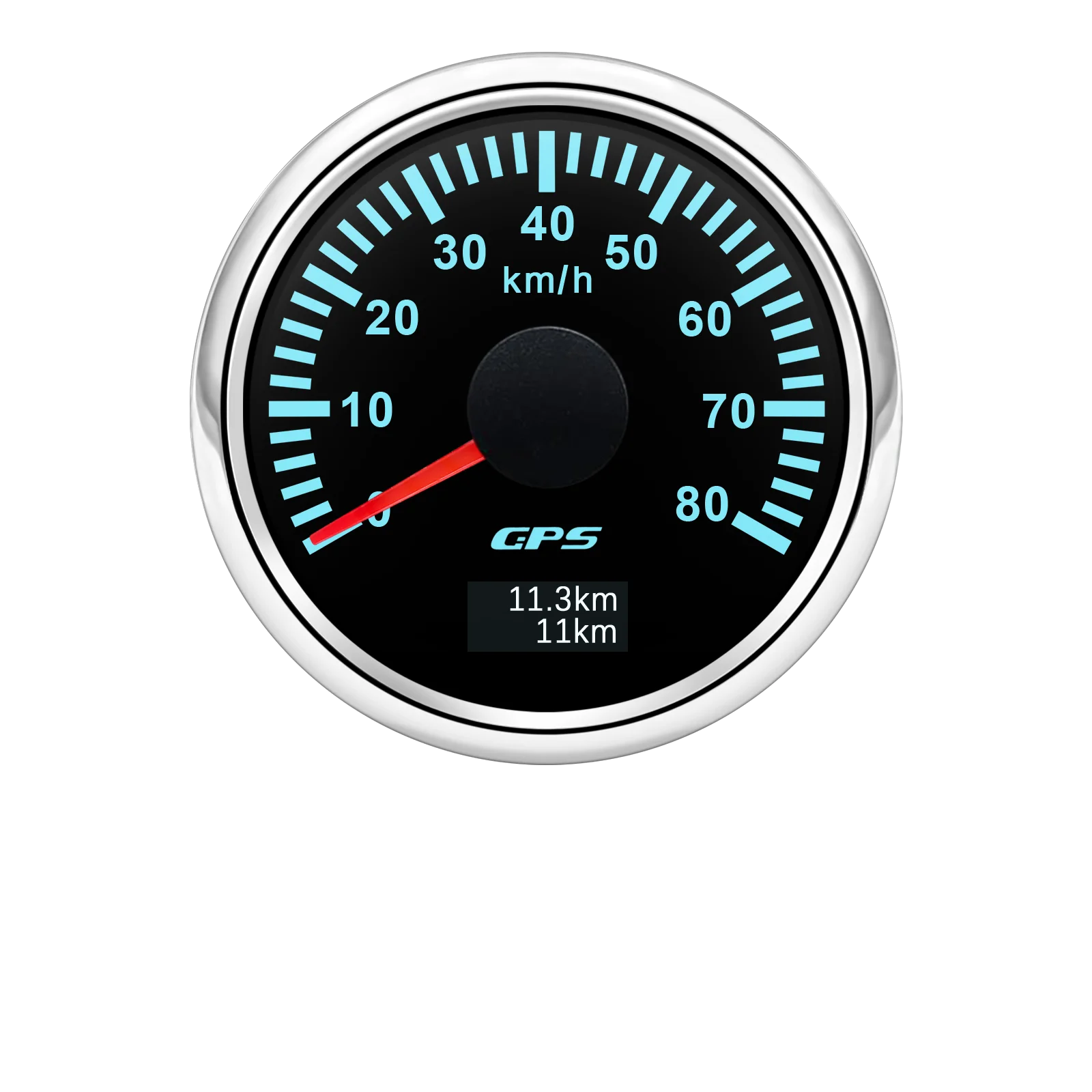 30/60/80/120/200 km/h GPS-Tachometer mit GPS-Antenne für 12 V 24 V Auto Boot Marine wasserdichter Geschwindigkeitsmesser Kilometerzähler 7 Farben LED – Detail 22