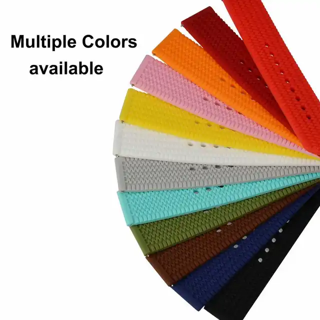 Cinturino Orologio Silicone BISONSTRAP Sgancio Rapido, 18-24 Mm