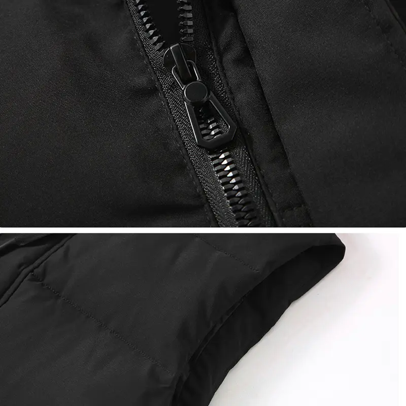 Winter Thick Vest Men 6XL Plus Size Vests Winter Padded Vests Male Fashion Casual Solid Color Sleeveless Jacket Big Size 6XL - Image 5