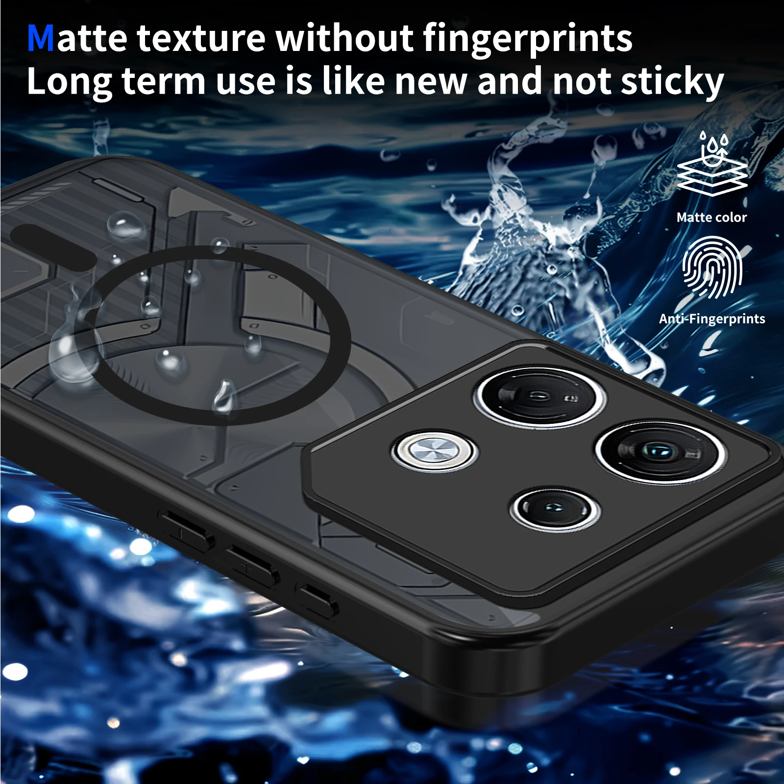 Enhanced Magnetic Armor Matte Phone Case with Slide Camera Protector
