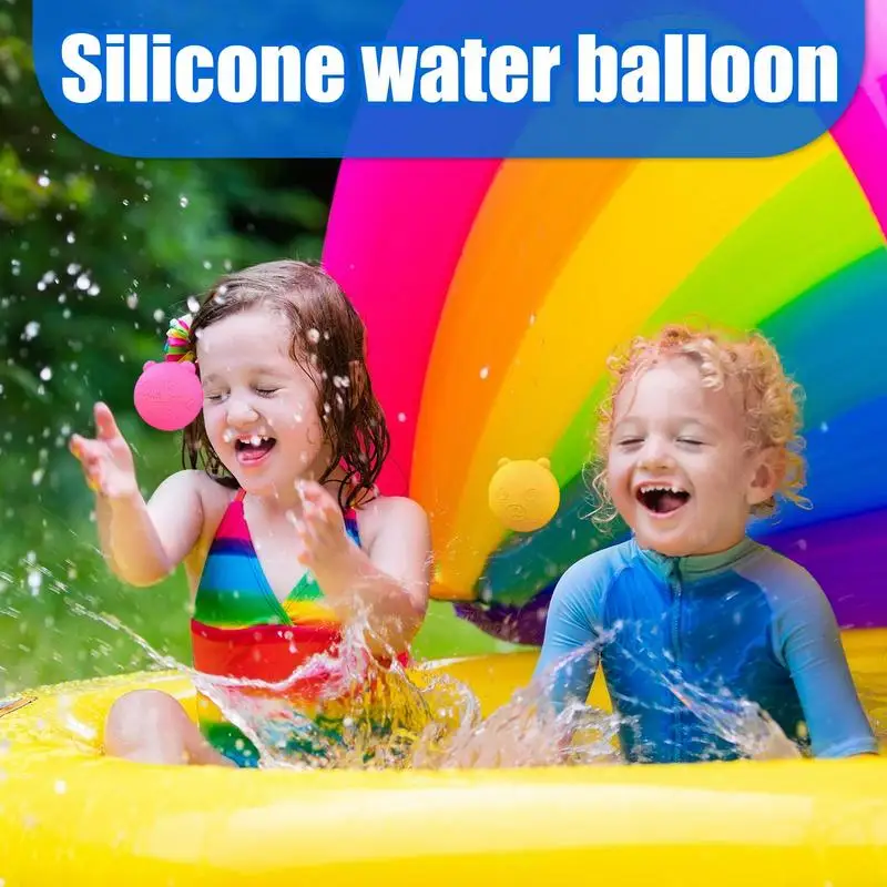 Water Balloons Quick Filling 16x Quick Filling Silicone Water Balls Creative Summer Pool Beach Outdoor Games For Kids & Adults