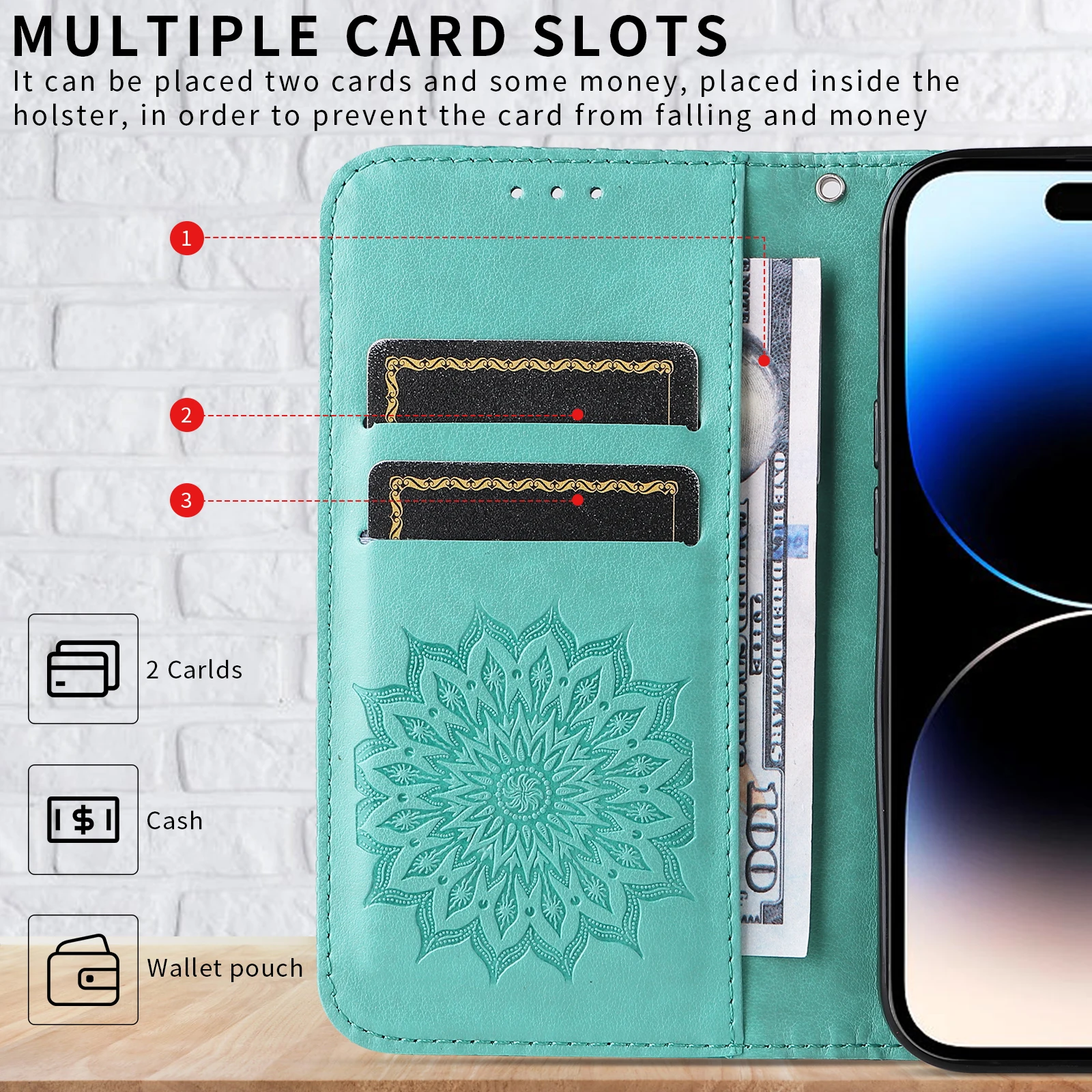 Magnetic Flip Wallet Leather Case - Premium Protective Cover
