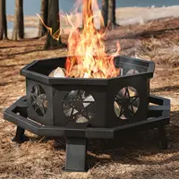 Fire Pit, Outdoor Fire Pit Wood Burning Fire Pits with Cooking Grill, Large Firepits for Outside Octagonal Heavy Duty Firepit 1