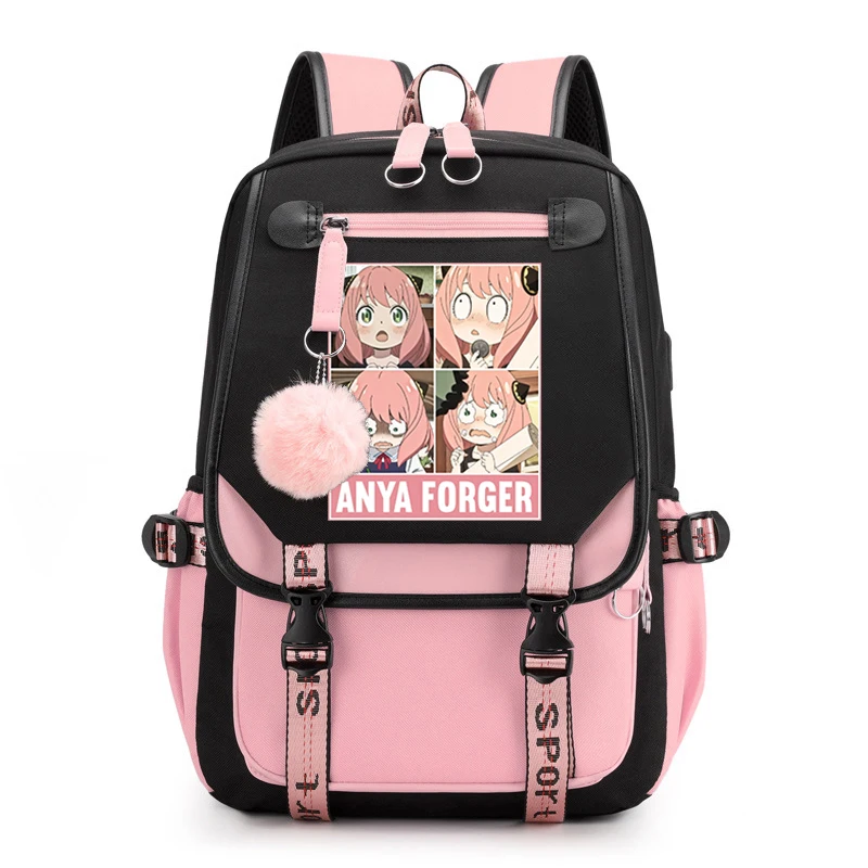 

Spy X Family Anya Forger Backpacks Waterproof Primary School Backpack Anime Mochila Girls Travel Knapsack Children School Bags