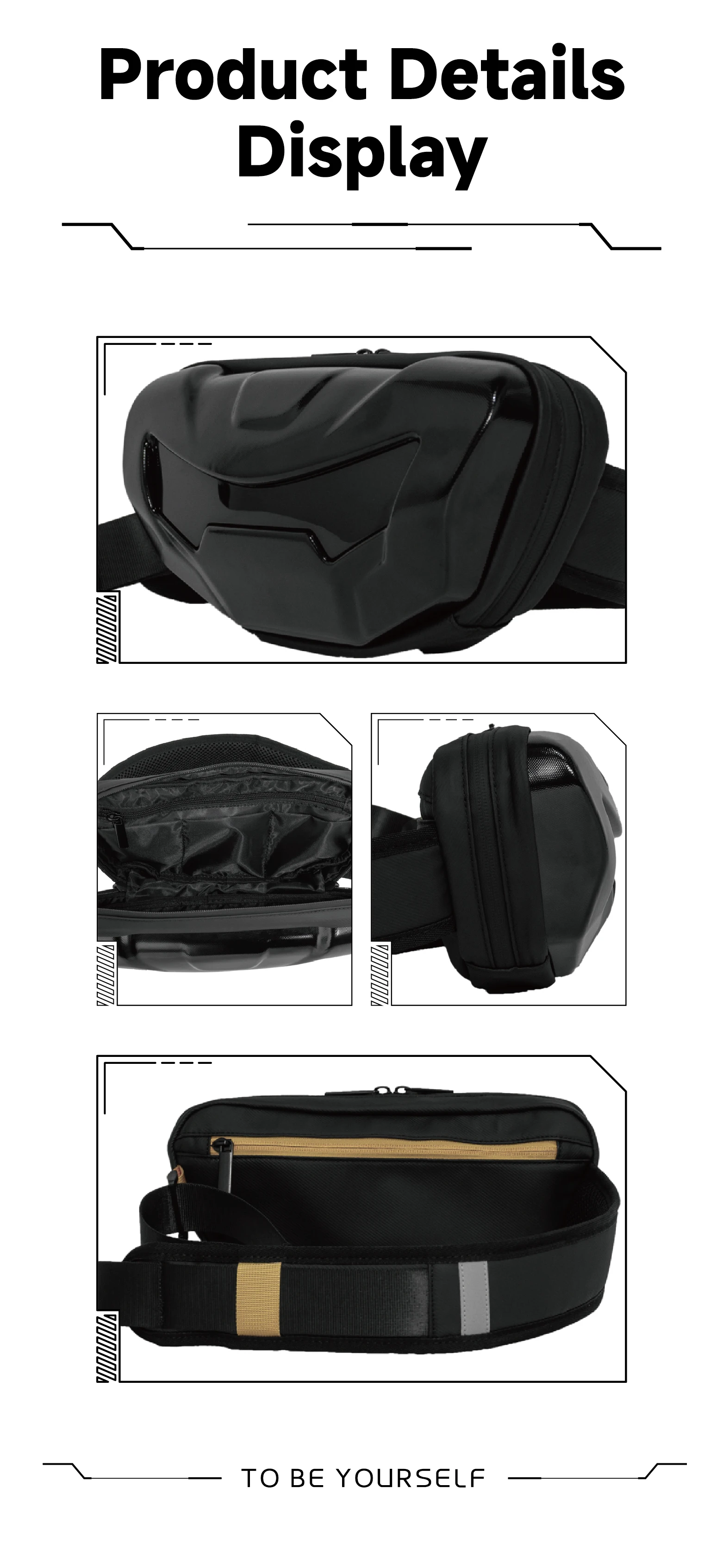 Motorcycle Riding Shoulder Bag LOY Moto Pocket LED Backpack Mobile Phone Bag Cro