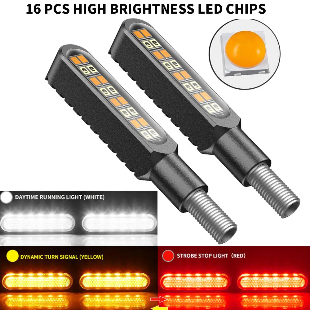 16Leds Mini Led Indicatori Di Direzione Per Moto Indicatori Di Direzione Lampada Lampeggiante Clignotant Moto Led Per Honda Yamaha Kawasaki Cafe Racer