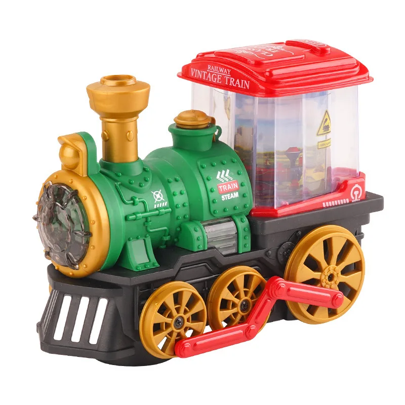 Train Toy for Toddlers 3-5, Trucks Locomotive Electric Steam Engine with Smoke, Light & Sound, Toddler Toy Trucks for Boys Gift