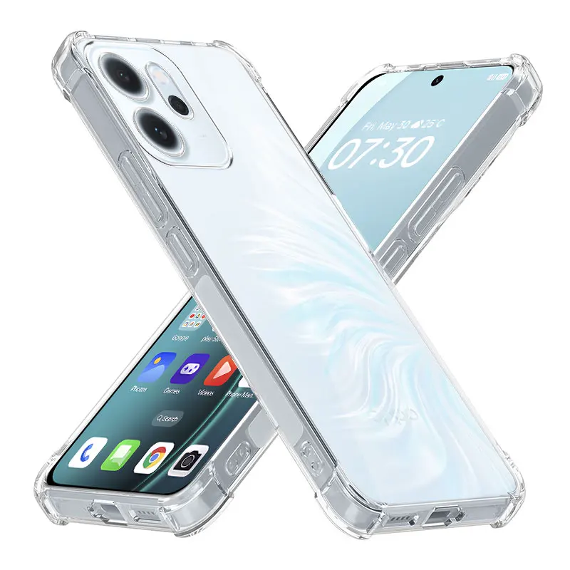 Silicone Soft Transparent Shockproof Phone Case with Airbag Protection