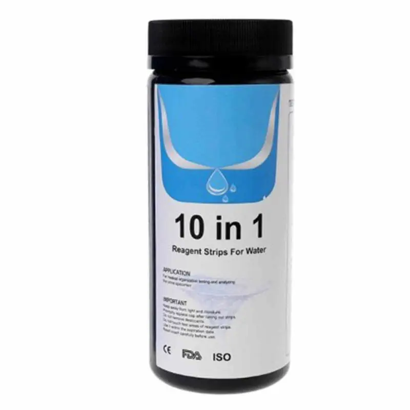 

Pcs Upgraded Water Test Strip Reagent Strip 10 In 1 Water Analysis Total Alkalinity PH Hardness Nitrate Test Paper