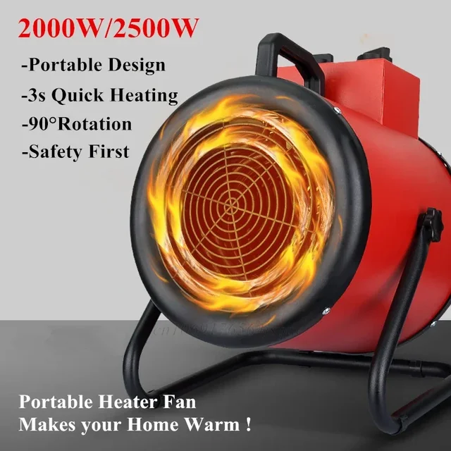 Portable Garage Heater Patio Heater 3s Fast Thermostat Heat Space Outdoor Heater with 3Modes Protection with Overheat Outdoor 2