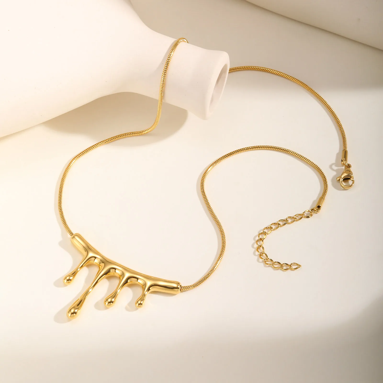 Edelstahl Schmuck Anhänger Frau Halskette Wassertropfen Charm für Hochzeit Party Mutter Freundin Valentinstag Geschenk – Detail 13