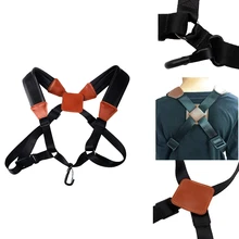 

Adult Child Sax Strap Leather Saxophone Double Shoulder Straps With Hook For Alto/Tenor/ Soprano Saxophone