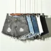 2025 New High Waist Tassel Broken Denim Shorts Female Summer Korean Version Raw Edge Wide Leg Loose Plus Size Jean Shorts Women 1