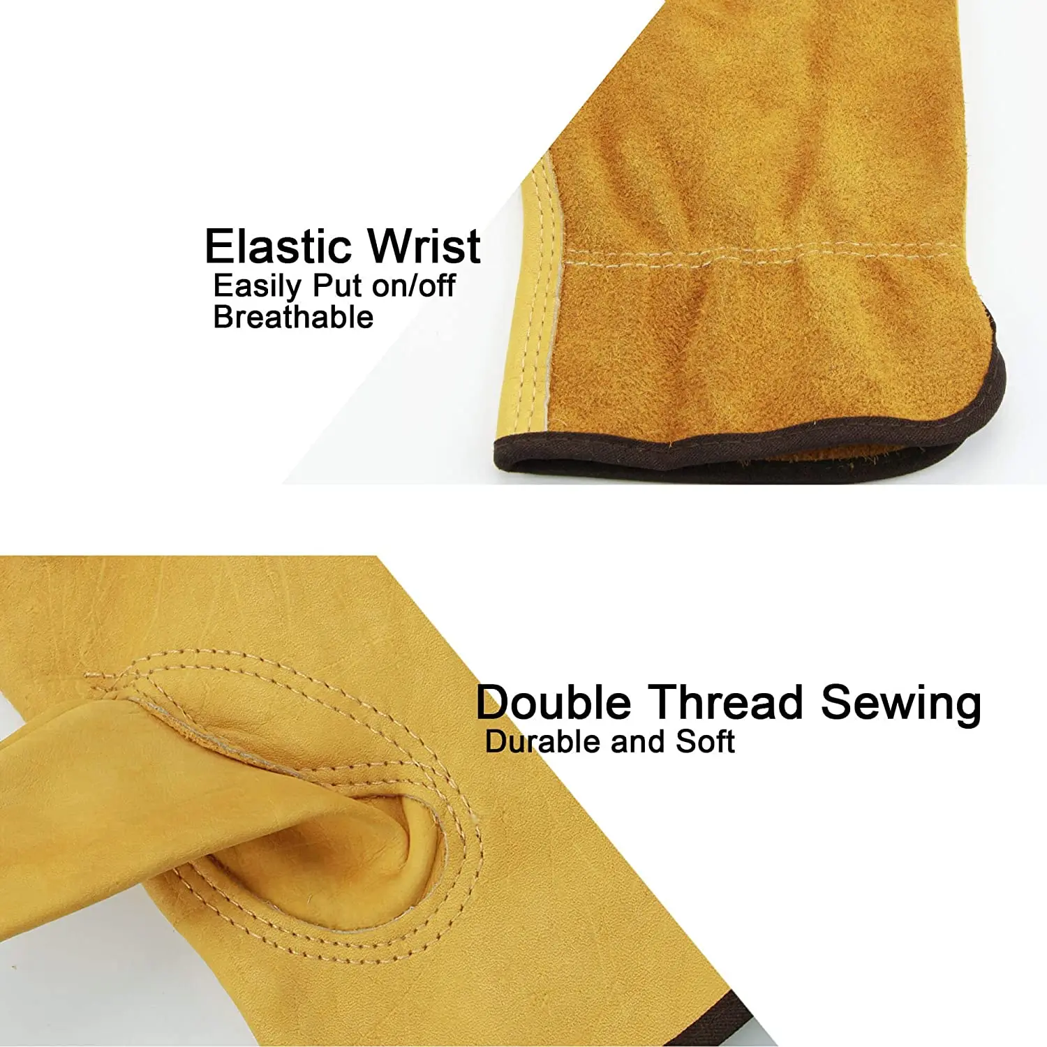 Work Gloves Gardening Gloves Leather Cowhide For Wood Cutting etc.