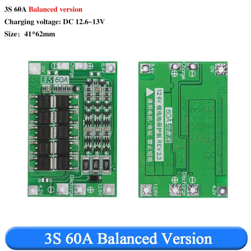 High-Capacity Lithium Battery Charger Protection Board with Enhanced Balance and Drill Motor Compatibility