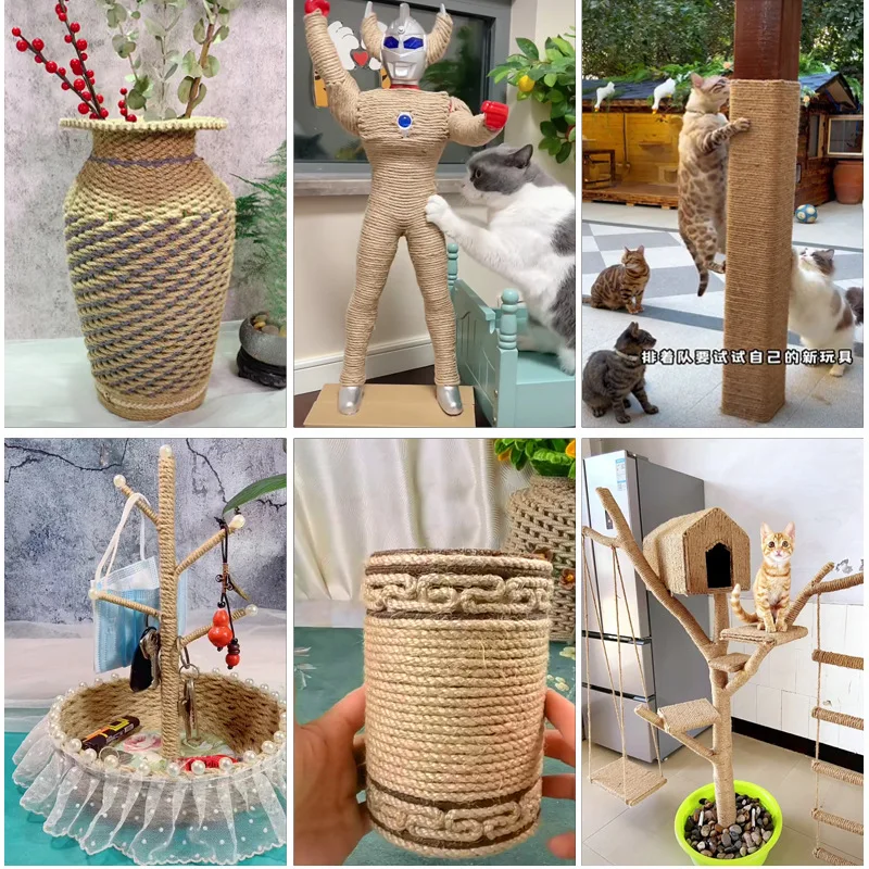 Jute rope 5-26mm Natural Jute Bow Vintage Hemp Burlap Crafts DIY Fabric Gift Wrap Sewing Party Wedding Christmas Decortion