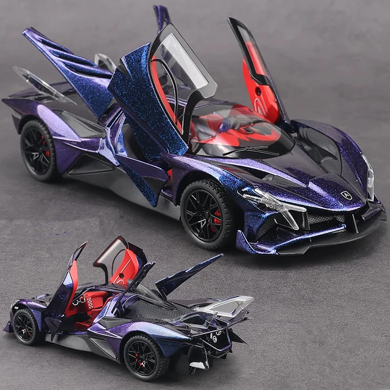 1:24 Apollo Project Evo Alloy Sports Car Model Diecast Metal Concept Auto Da Corsa Modello Di Veicolo Suono E Luce Regalo Giocattolo Per Bambini