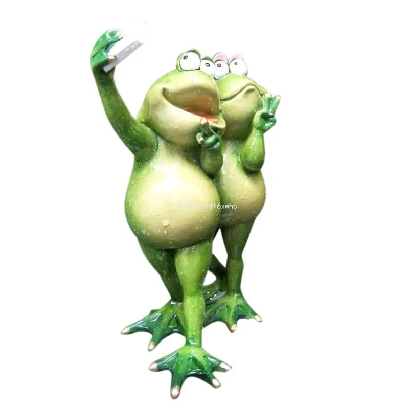 

Dropship 3D for Creative for Frog Statue Take Photo Animal for Frog Sculpture Collectible Figurines Ornament for Home Garden