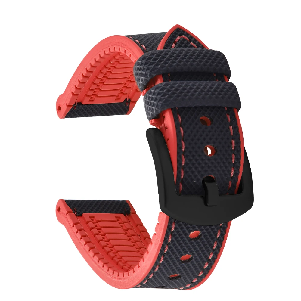 Waterproof Canvas Nylon Rubber Strap for Men's Accessories, Available in Multiple Sizes