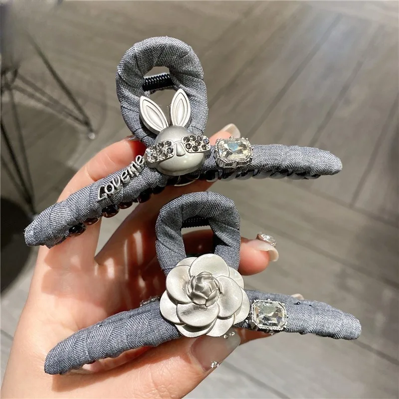 Haarspangen mit Schleife und Stoffblumen-Design für Damen – minimalistischer Haarschmuck im koreanischen Stil, halbhohe Frisuren – Detail 9