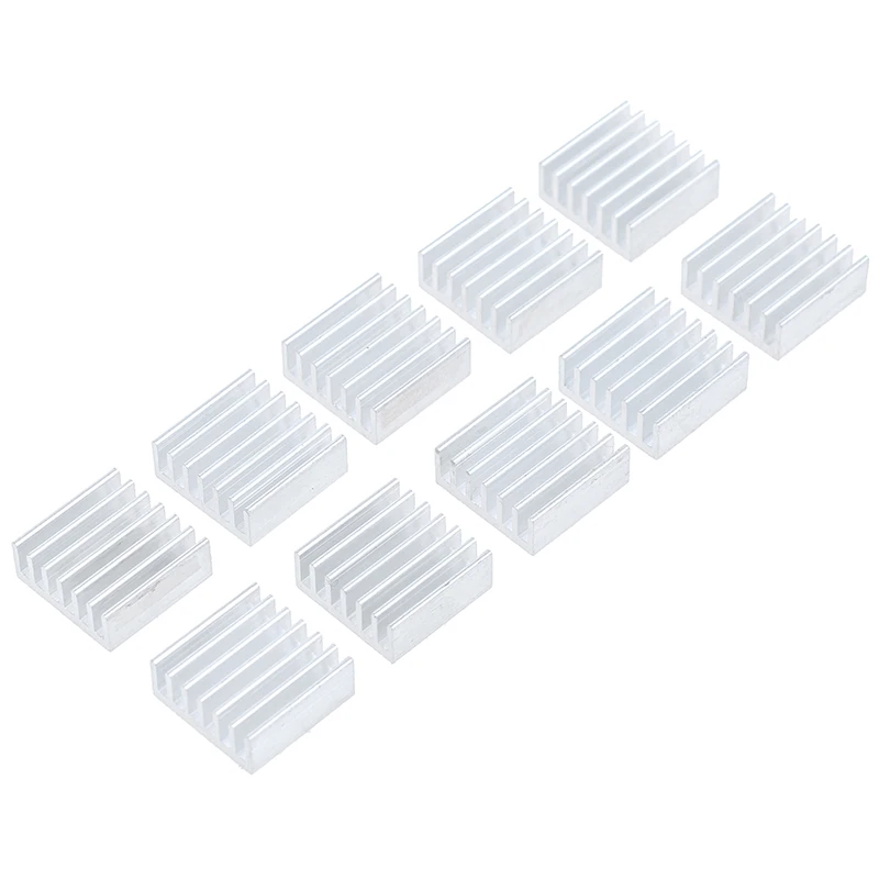 10개/세트 알루미늄 방열판 전자 칩 라디에이터 쿨러 - 14x14x6mm