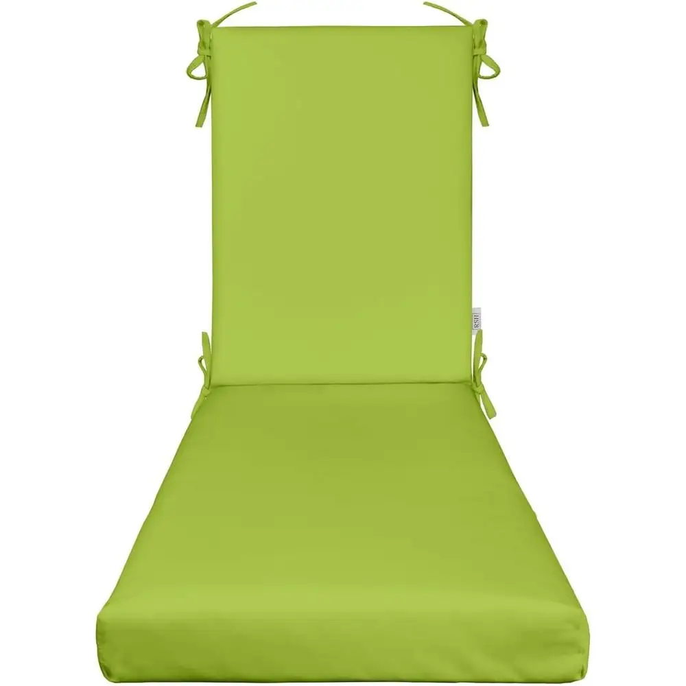 Premium Outdoor Chaise Lounge Cushion Foam 3in Thick Sunbrella Fabric Water Resistant UV Resistant Weatherproof Durable Comfort 2