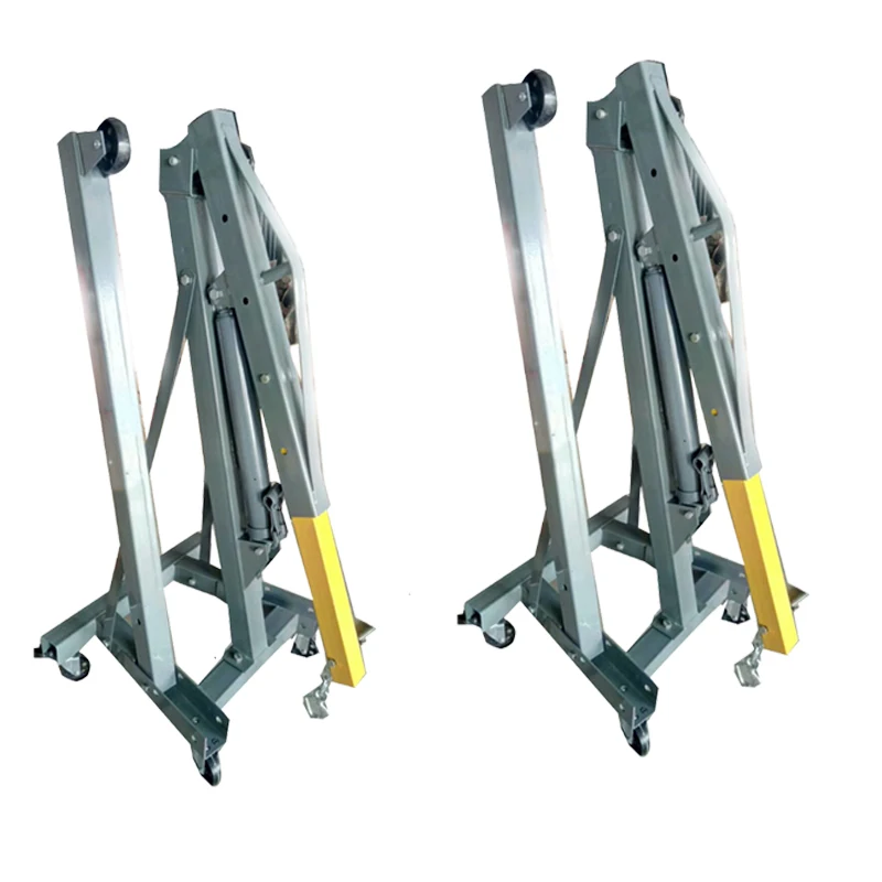 2 Tonnellate Ordinario Idraulico Pieghevole Piccola Gru Singola Gru Automobile Motore Gancio Gru Manuale Gru Mobile Jack Equipment