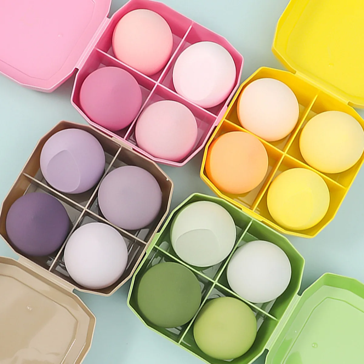 4pc/8pc Soft Makeup Sponge Dry Wet Dual Use Cosmetic Puff Foundation Concealer Highlight Blender Make Up Beauty Tool Accessories 2