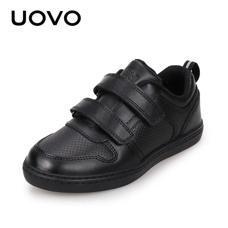 UOVO Boys Shoes Children Leather Shoes For Big Kids Teenagers Size 31-38 For Big Boy Formal Wedding Shoes British Style Simple B