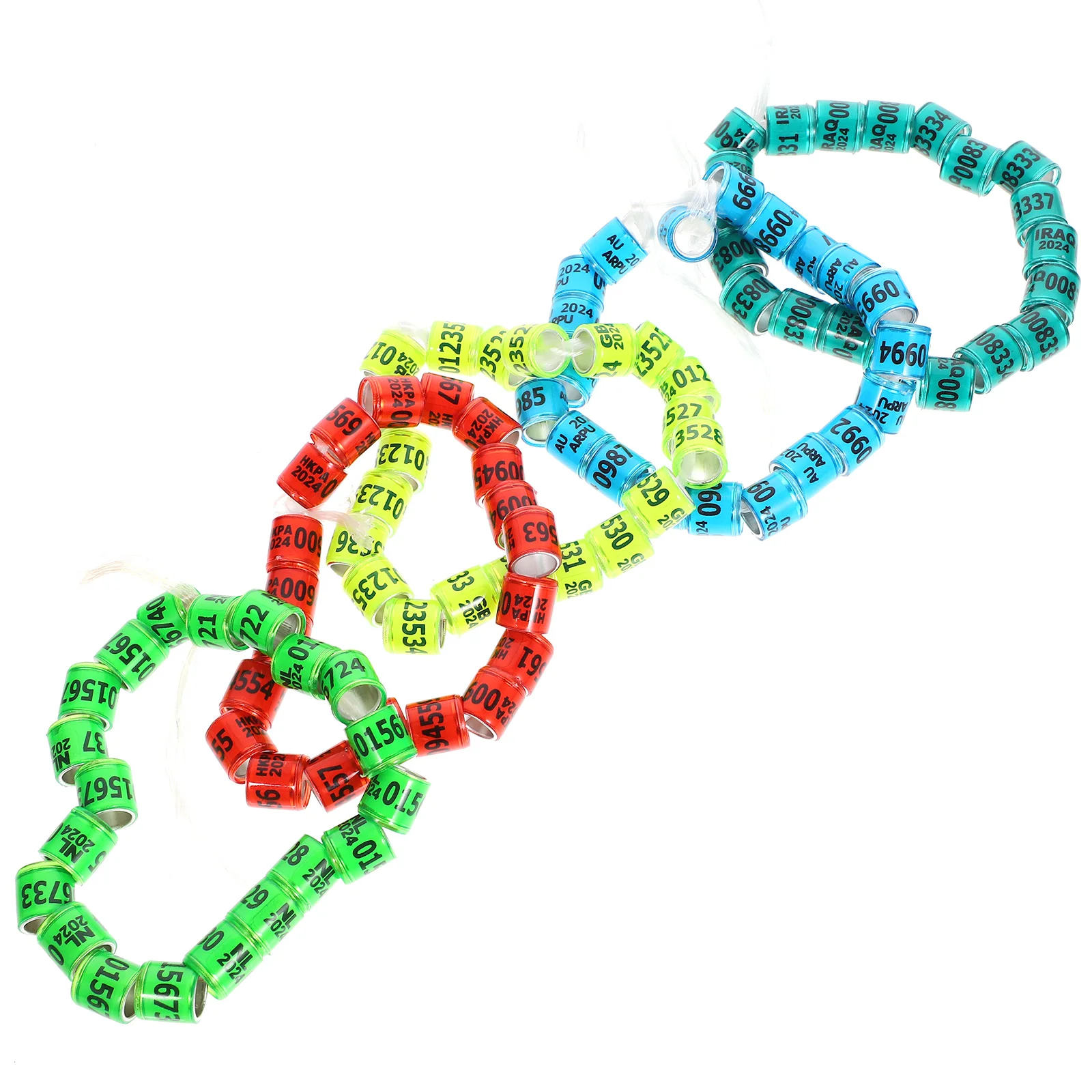 

100 Pcs Labels Poultry Foot Ring Birds Identification Rings Racing Pigeon Leg Country Name Bands