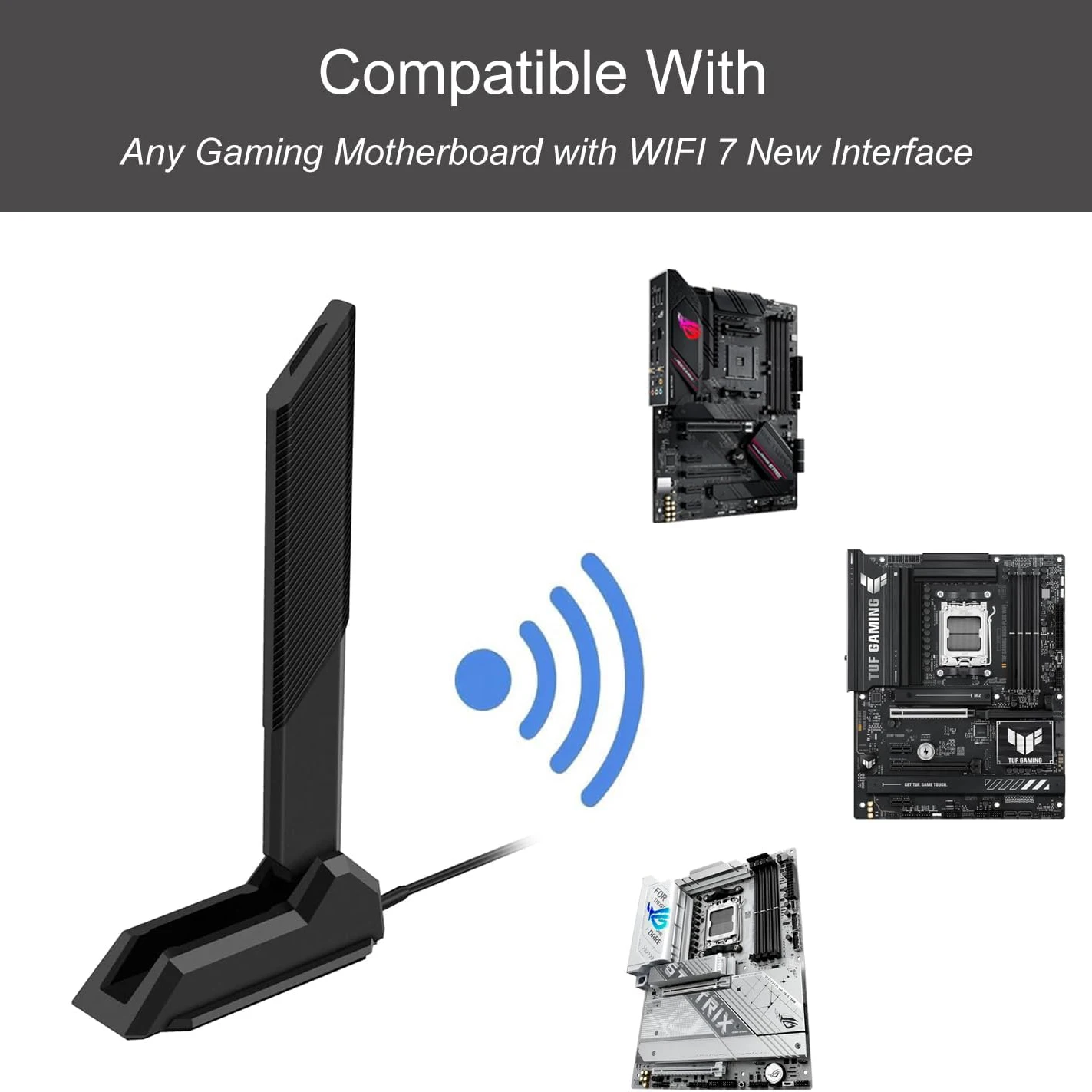 WIFI7 안테나 신호 수신기 ASUS Gigabyte MSI Universal WI-FI7 마더 보드 안테나 Pro B840 B850 Z890 MAG B860-P 용 EZ-플러그