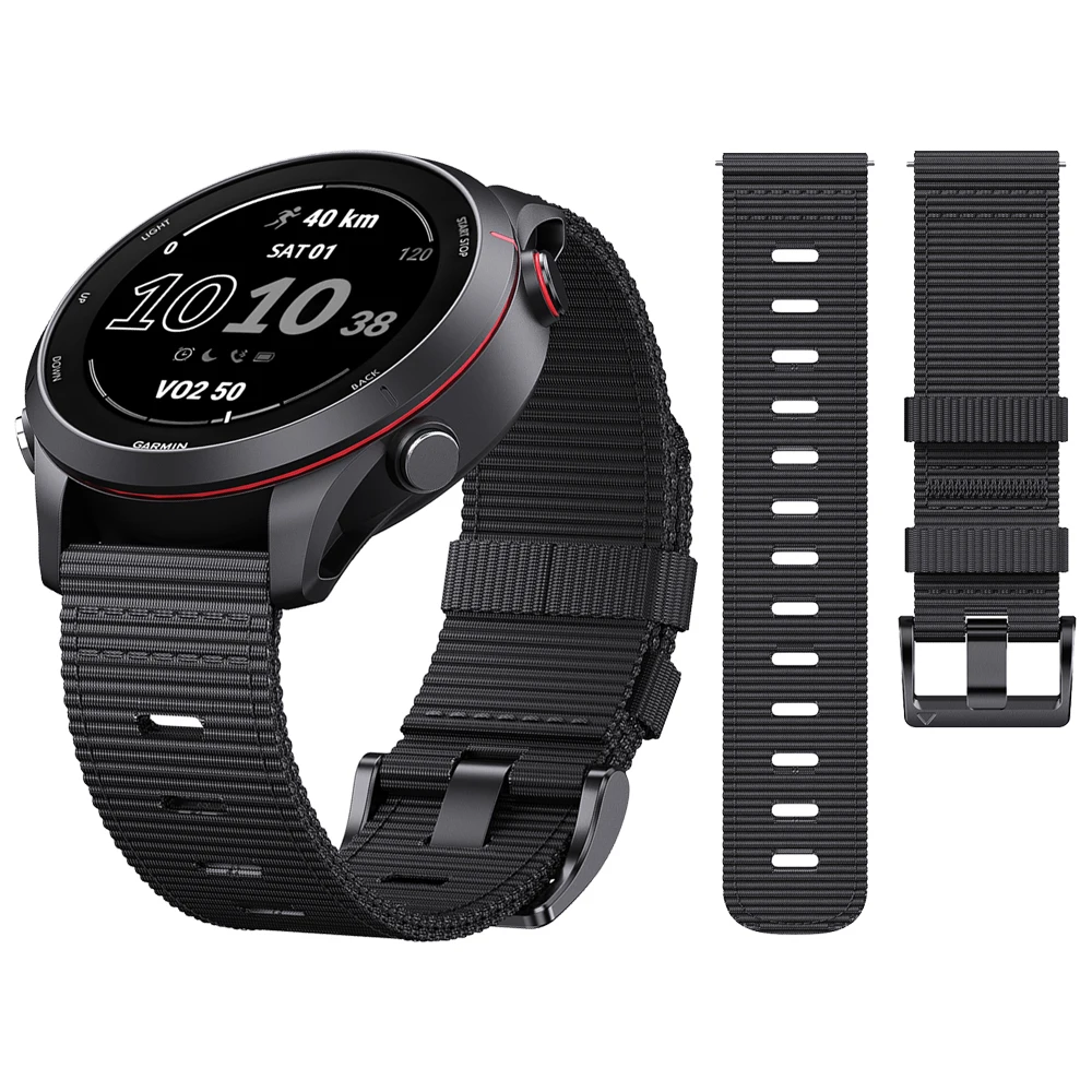 Braided Nylon Sports Woven Band Bracelet, 20/22mm Strap