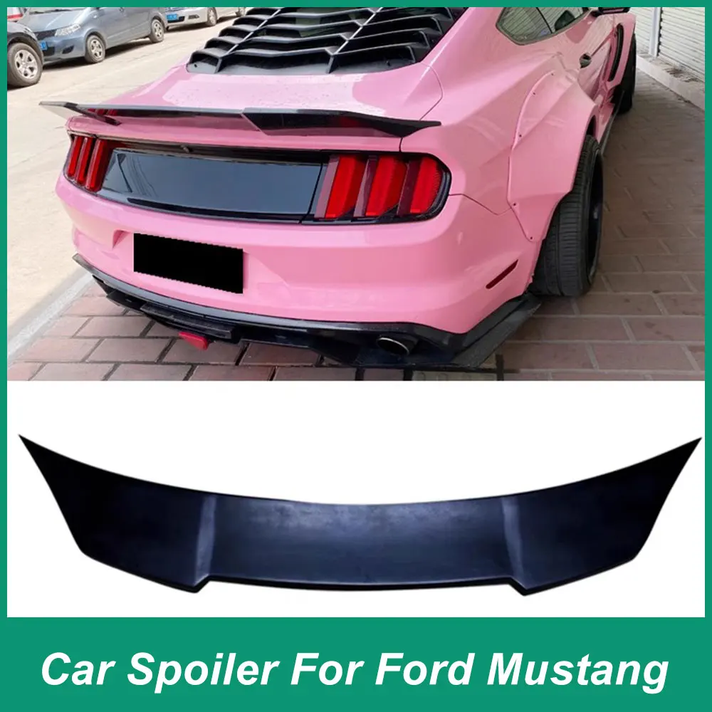 Per Ford Mustang Gt V8 V6 Coupe 2015-2021Coperchio Bagagli Posteriore Spoiler Parafango Stile Robot Frp Accessori In Fibra Di Carbonio Nero