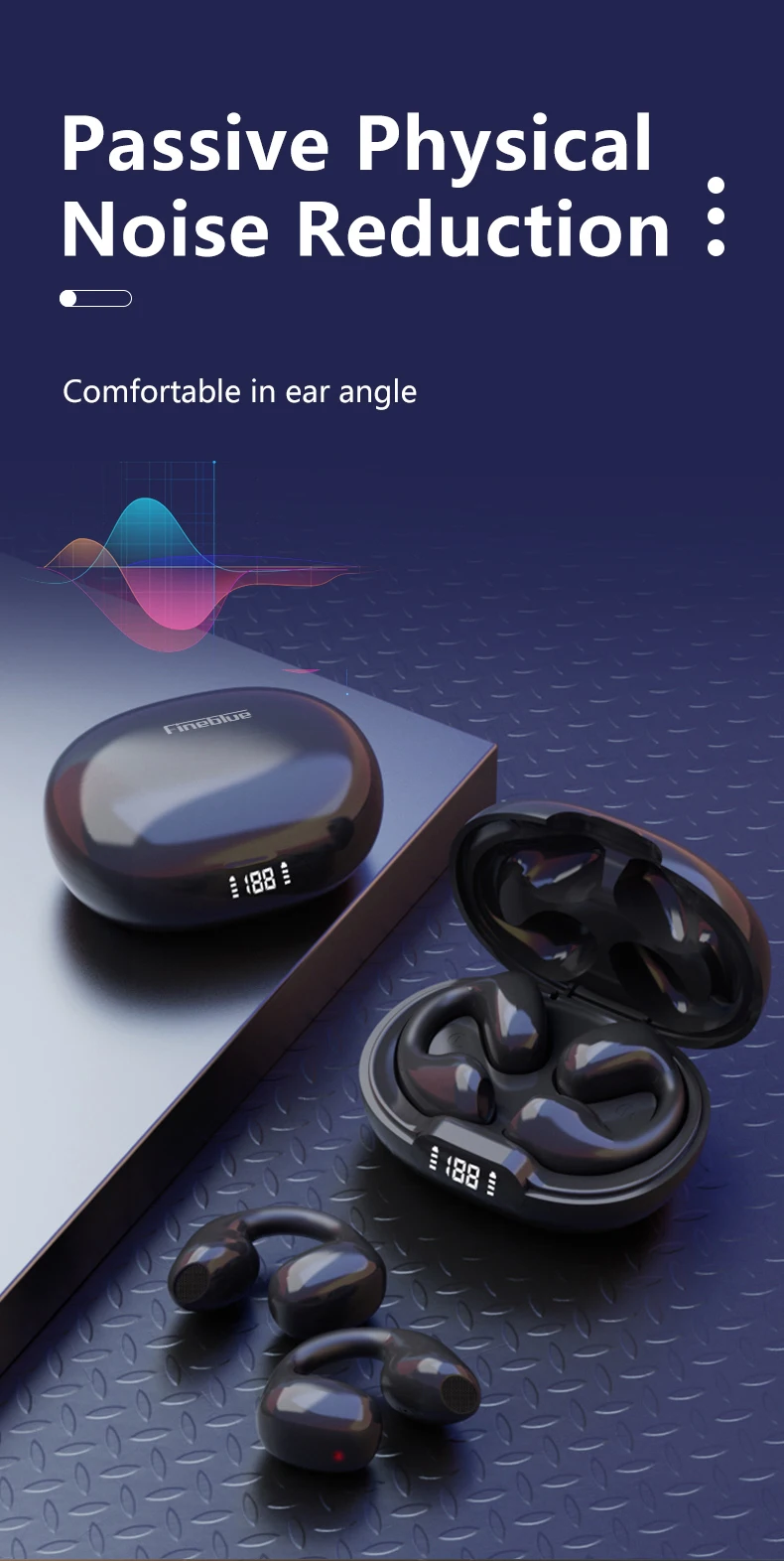 Fineblue F350 Wireless earphone | Bluetooth 5.3 Ear-clip TWS Headset Fineblue F350 Wireless earphone | Bluetooth 5.3 Ear-clip TWS Headset