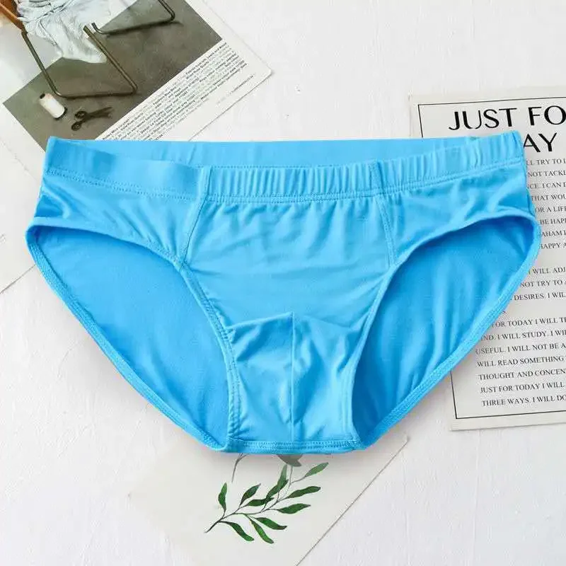 Men's Simple Bikini Modal Breathable Comfy Sports Panties Youth Mid-rise Bulge Pouch Brief Hip Lift Elastic Sweat Absorp Mankini men underwear