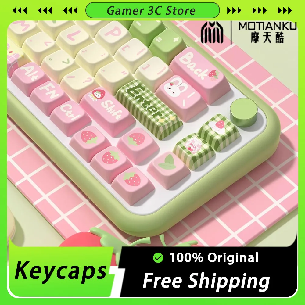 

Motianku Keycaps PBT Mechanical Keyboard Keycap Kit Sublimation MDA /Cherry Height Cartoon Customize Pc Gamer Accessories Gifts