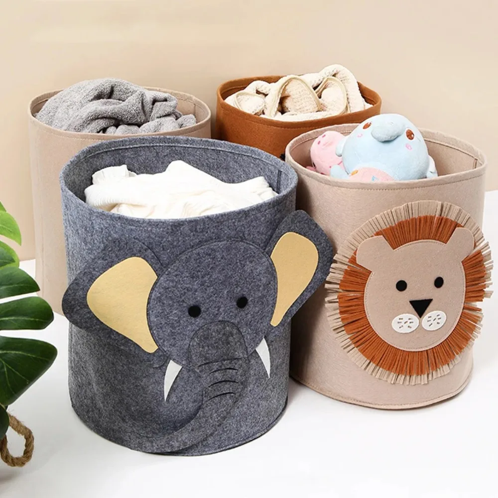 Animal Pattern Storage Basket,Covered,Foldable Toy Storage Box,Large Capacity Dirty Cloth Basket,Multifunctional Storage Basket