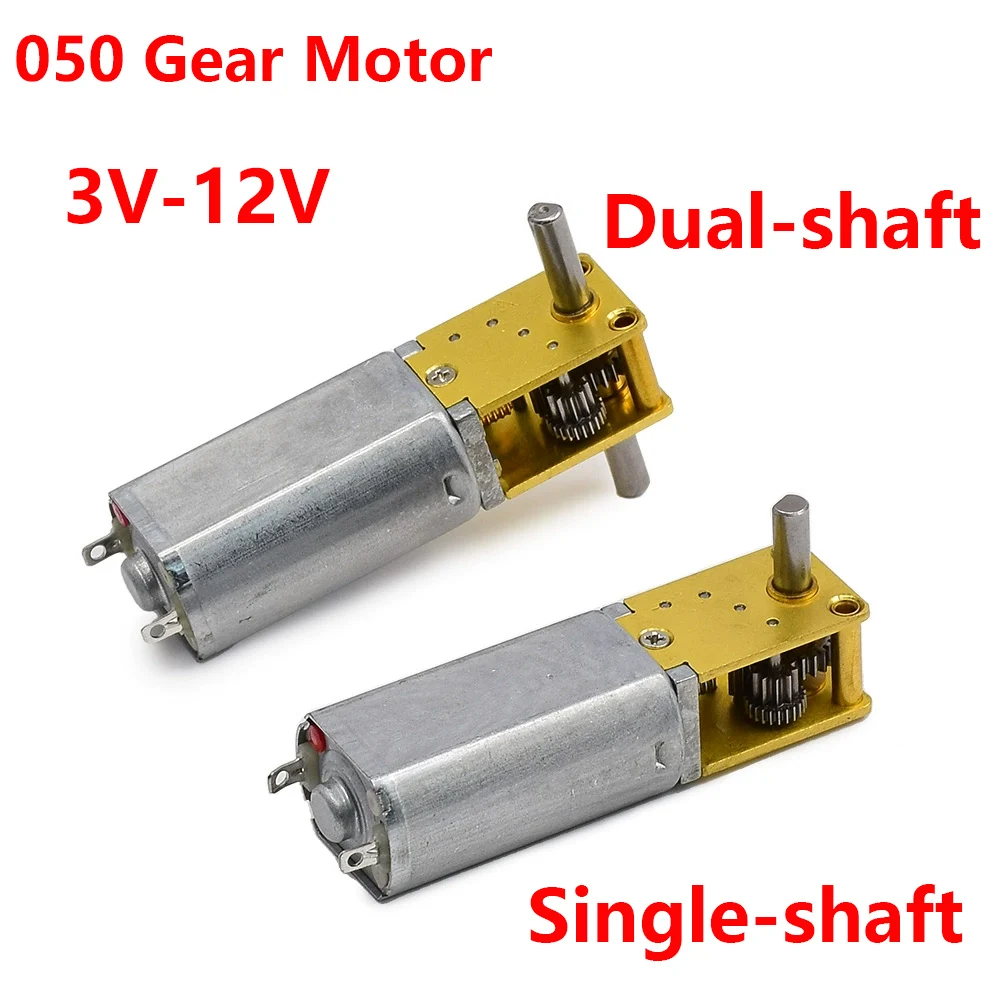 Micro 050 Worm Gear Motor Dc3v12v 6v 9v 4762rpm Velocidade Lenta Alto Torque Todo Metal Caixa de Engrenagens Motor Eixo de Saída do Ângulo Direito