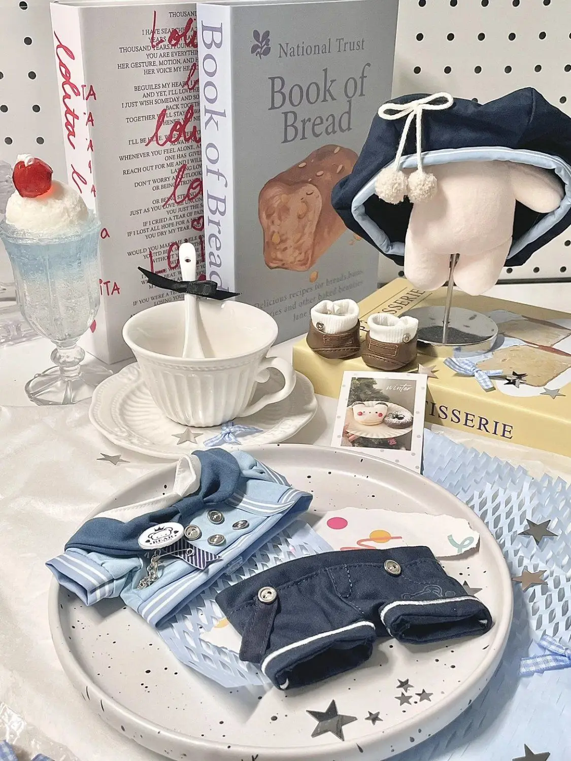 20CM Cotton Doll Rompers Cartoon Plush Doll Replacement Outfit Dress Playing House Accessories Mini Clothes Kid Gift