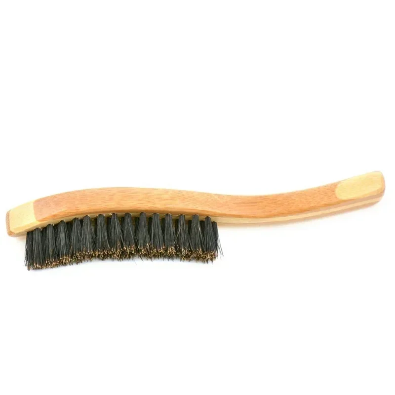 Beard Brush Boar Bristle for Men's Mustache Shaving Comb Face Massage Facial Hair Cleaning Brush Beech Long Handle