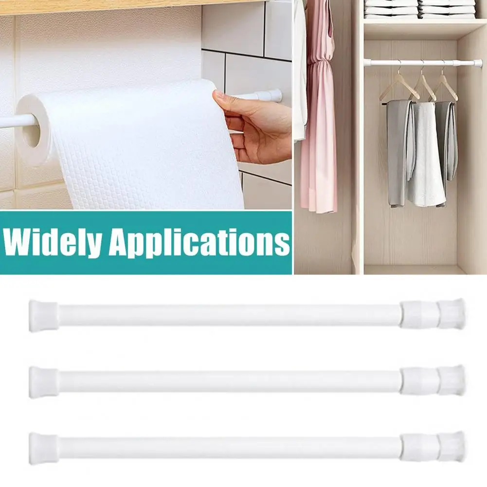 Adjustable Telescopic Rods Window Security Bars Non-slip Rubberized Bathroom Curtain Rods Sliding Door Safety Locks for Home