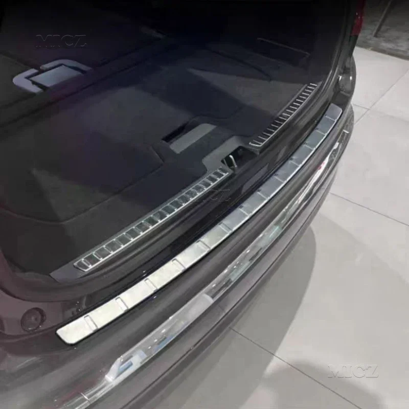 볼보 XC90 2015 2016 2017 - 2024 용 자동차 액세서리, 스테인레스 스틸 리어 범퍼 보호대 실 트렁크 리어 가드 트레드 플레이트