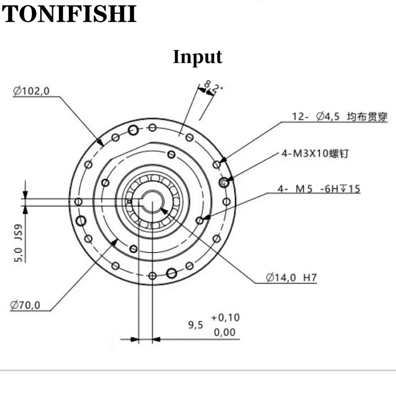 Small Harmonic FA25-80 Reducer Servo Motor Planetary Reducer 6 Robotic Arm Joint Reduction Ratio 50-80-100