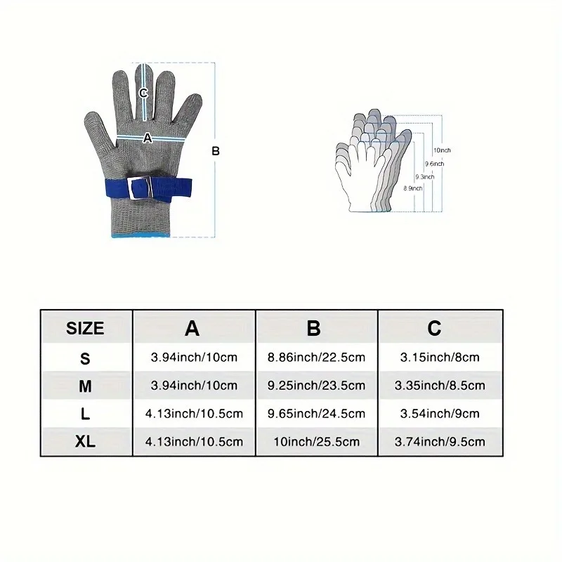 Anti-cut Gloves Cut Resistant Stainless Steel Wire Metal Mesh Butcher Protect Anti cut gloves cut resistant gloves protective gloves