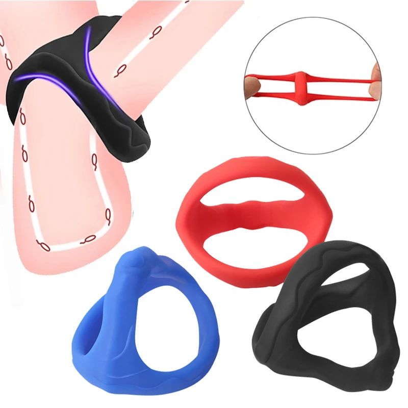 Silicone Penis Sleeve Delay Ejaculation Penis Delay Ejaculation Scrotum Lock Ring Male Dice Delay Ejaculation Cock Ring