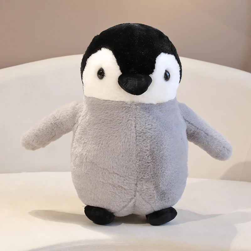 Peluche Pinguino Con Orecchie Da Coniglio 23 Cm - Morbido Cuscino Giocattolo Per Bambini E Regalo