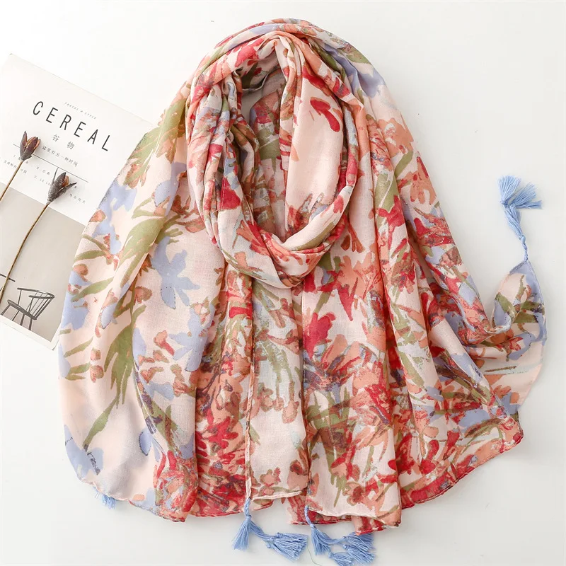 2024-newest-women-printed-pattern-scarf-cotton-voile-scarf-shawls