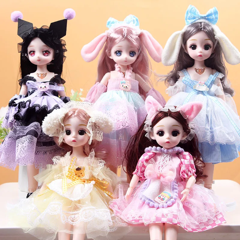 30cm New 1/6 Girl Princess Doll Set 23 Joints Movable 30cm Bjd Doll with Clothes Princess Dress Dolls Girls Birthday Gift Toys 2