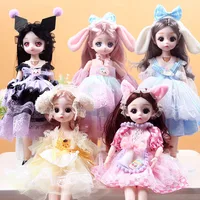 30cm New 1/6 Girl Princess Doll Set 23 Joints Movable 30cm Bjd Doll with Clothes Princess Dress Dolls Girls Birthday Gift Toys 2